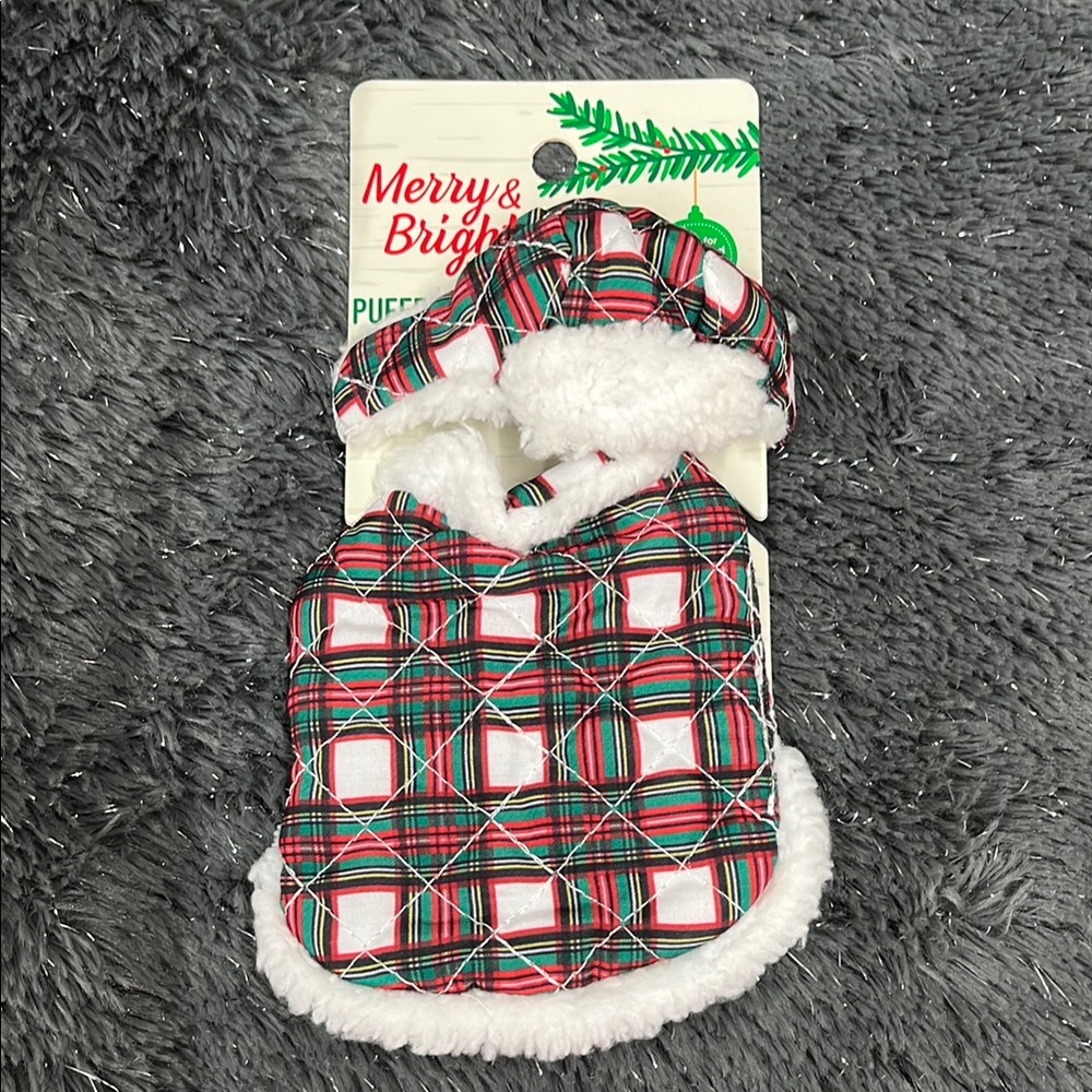 New Bearded Dragon Plaid Puffer Jacket & Cap